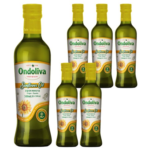 온돌리바 해바라기유, 500ml, 6개