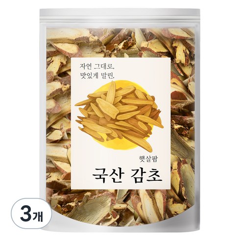 햇살팜 국내산 감초, 200g, 3개