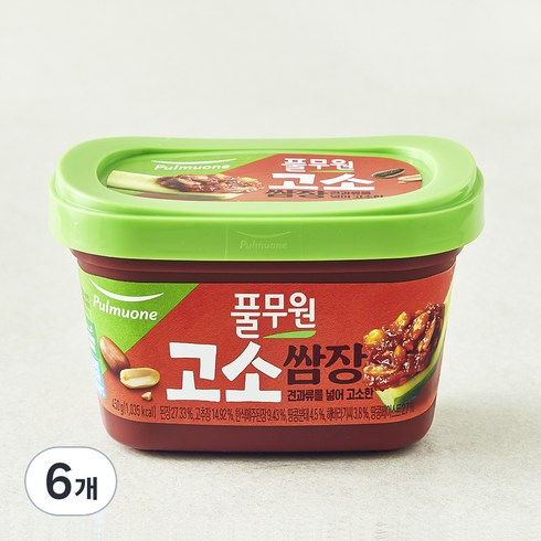 풀무원 고소견과쌈장 (냉장), 450g, 6개