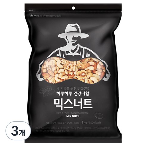 [넛츠팜] 믹스너트, 1kg, 3개