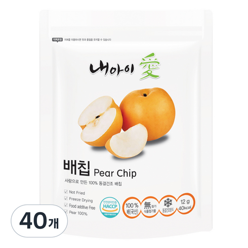 내아이애 과일 배칩, 12g, 40개