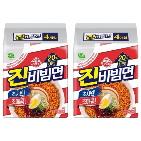 오뚜기 진비빔면 156g, 8개