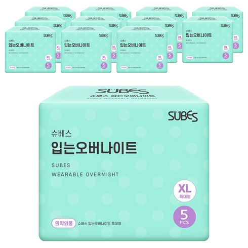 슈베스 입는 오버나이트, 5개입, 12개