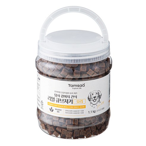 탐사 강아지 리얼 큐브 져키, 오리, 1.1kg, 1개