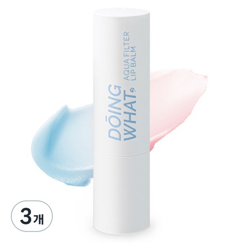 두잉왓 아쿠아 필터 립밤, 3.8g, 3개