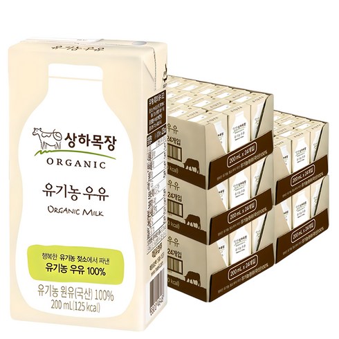 상하목장 유기농 우유, 200ml, 120개