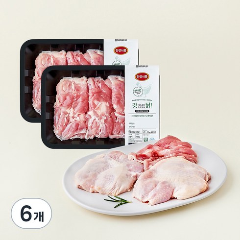 무항생제 인증 갓잡은 닭 다리살 (냉장), 400g, 6개