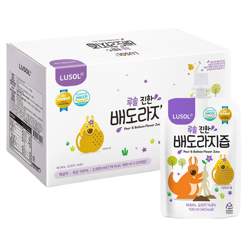 루솔 진한 배도라지즙, 100ml, 40개