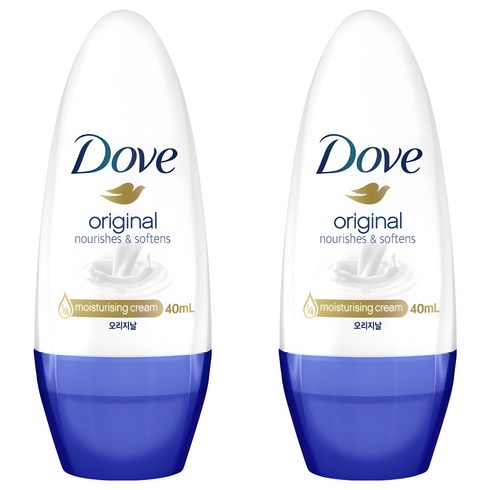 도브 오리지날 롤온 데오드란트, 40ml, 2개