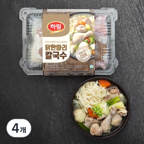 하림 닭한마리 칼국수 밀키트, 1175g, 4개