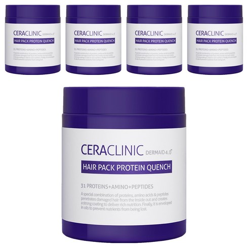 세라클리닉 더마이드 헤어팩 프로테인 퀀치, 5개, 250ml