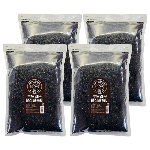 싱싱잡곡 부드러운 칼집 찰흑미, 3kg, 4개