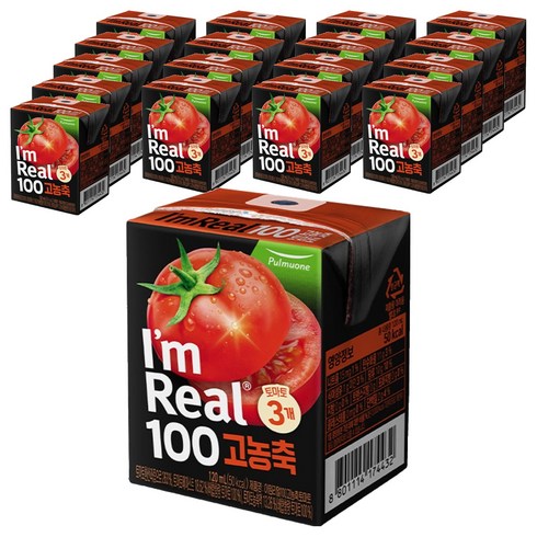 아임리얼 100 고농축 토마토 주스, 120ml, 18개