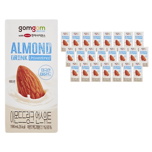 곰곰 아몬드드링크 언스위트, 24개, 190ml