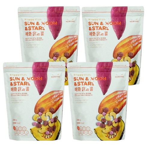 씨튼베이커리 해와달과별 후레이크, 240g, 4개
