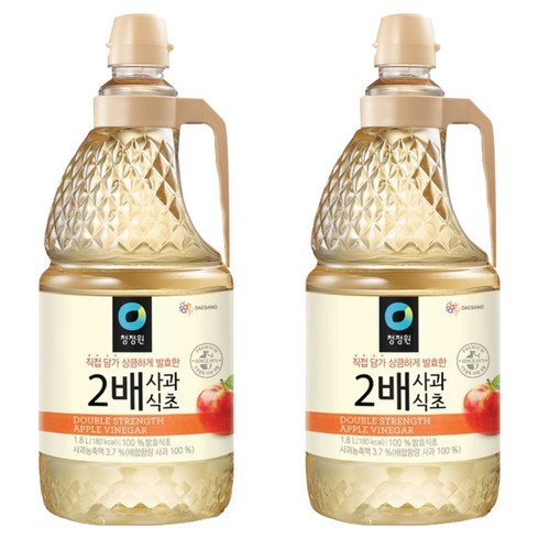 청정원 2배 사과식초, 1.8L, 2개