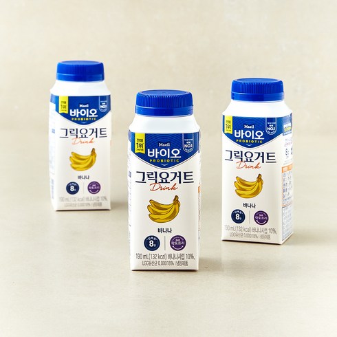 매일바이오 그릭요거트 드링크 바나나, 1개, 3개입, 190ml