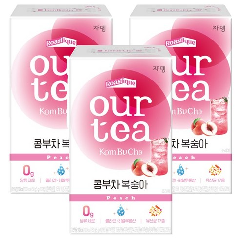 아워티 콤부차 복숭아, 5g, 10개입, 3개
