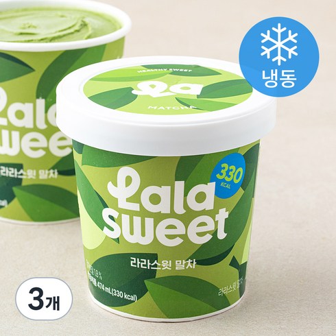 라라스윗 말차 아이스밀크 (냉동), 474ml, 1개입, 3개