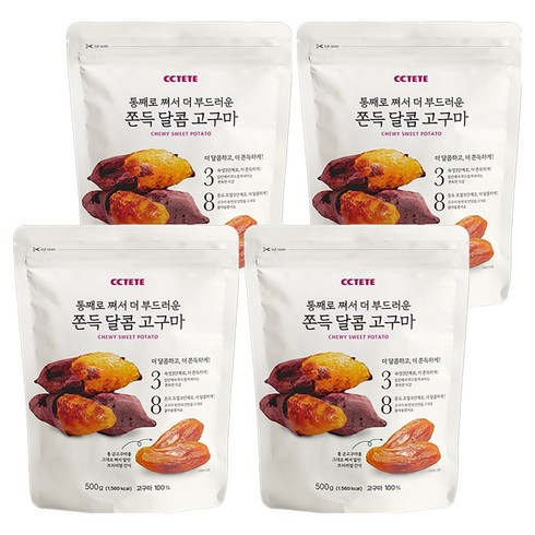 CCTETE 쫀득 달콤 고구마, 500g, 4개