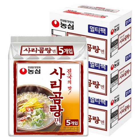 농심 사리곰탕면 110g, 120개
