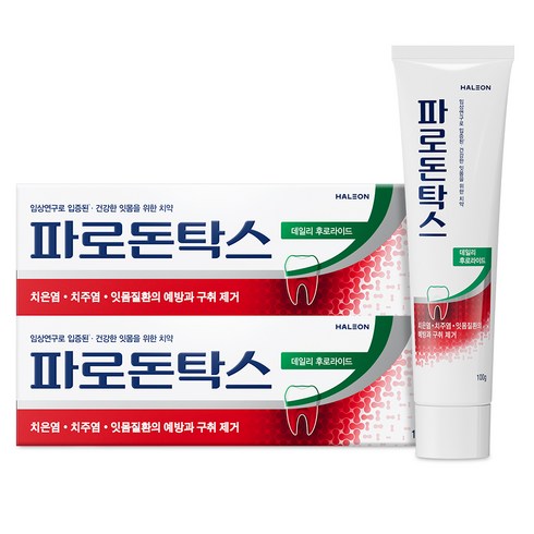 파로돈탁스 데일리 후로라이드 치약, 100g, 1개, 2개