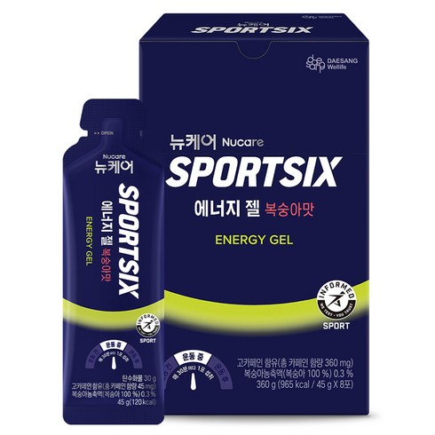 뉴케어스포식스 정품 에너지 젤 복숭아맛, 360g, 1개