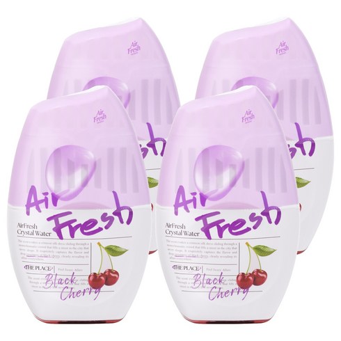에어후레쉬 크리스탈워터 실내용 대용량 방향제 본품, 400ml, 4개, 블랙체리향