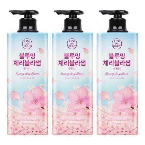 온더바디 플라워 약산성 퍼퓸 바디워시 로맨틱 아이리스, 900g, 3개