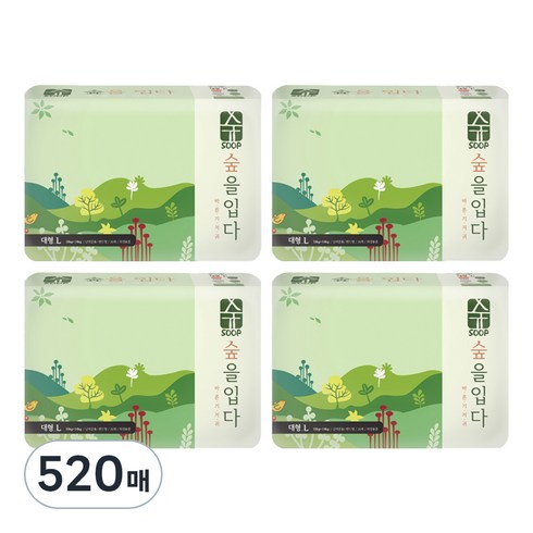 SOOP 밴드형 기저귀 아동용, 520매, 대형(L)