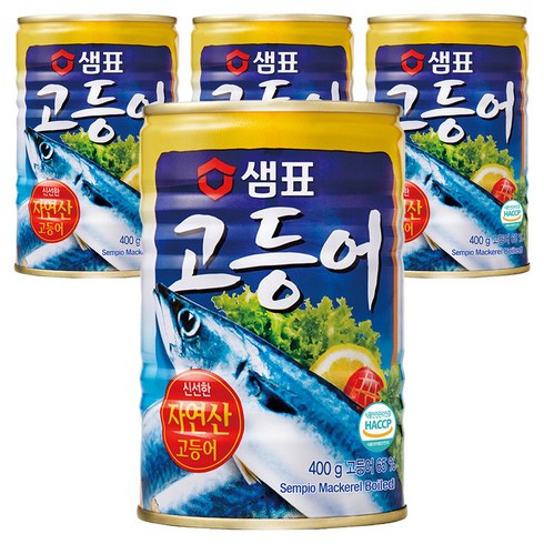 샘표 고등어 통조림, 400g, 4개