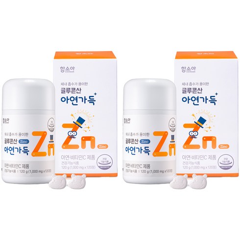 함소아 글루콘산 아연가득, 120정, 2개