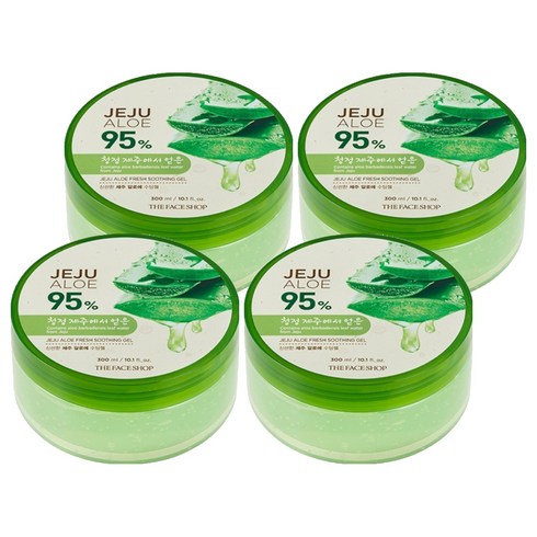 더페이스샵 신선한 제주 알로에 수딩젤, 300ml, 4개