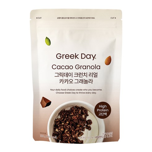 그릭데이 크런치 리얼카카오 그래놀라 시리얼, 150g, 1개