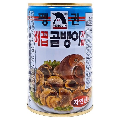 펭귄 배꼽 골뱅이 가미 통조림, 400g, 1개