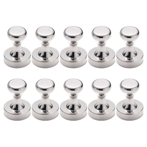 마켓플랜 체스형 초강력 네오디움 자석 걸이 20mm, 실버, 10개