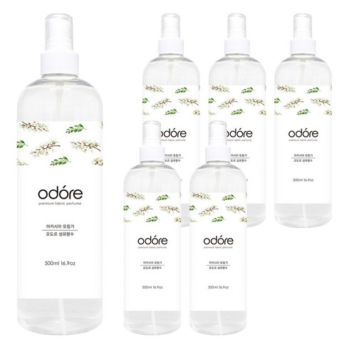 오도르 섬유향수 본품, 아카시아모링가, 6개, 500ml