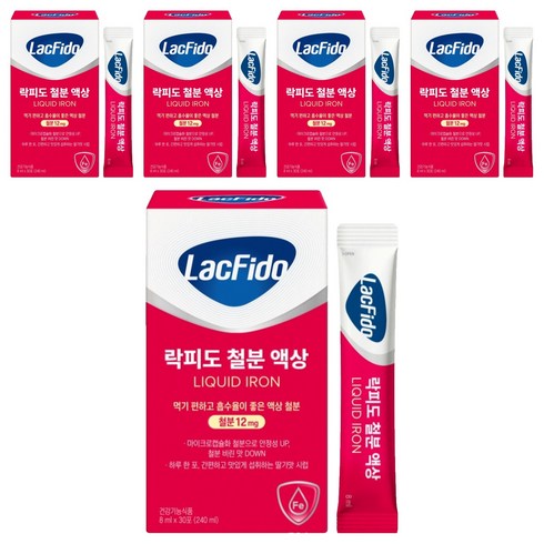 락피도 철분 액상 30포, 240ml, 5개