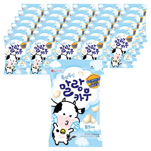 롯데웰푸드 말랑카우 밀크 츄잉캔디, 79g, 30개
