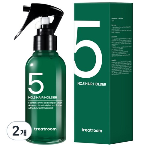트리트룸 넘버파이브 헤어홀더 미스트, 100ml, 2개
