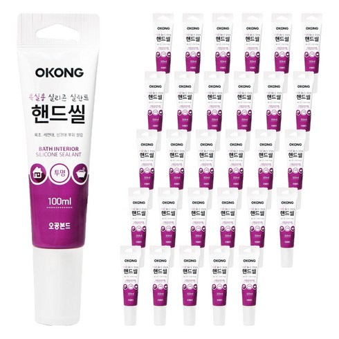 오공 욕실용 실리콘 실란트 핸드씰 투명, 30개
