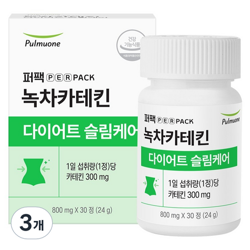 퍼팩 풀무원 퍼팩 녹차카테킨 다이어트슬림케어 24g, 3개, 30정
