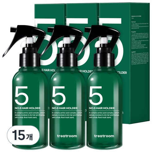 트리트룸 넘버파이브 헤어홀더 미스트, 100ml, 15개