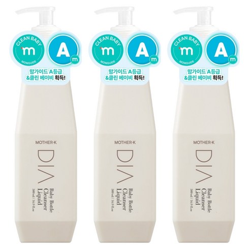 마더케이 디아 젖병 세정제, 500ml, 3개