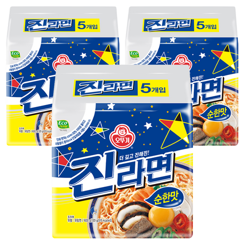 오뚜기 진라면 순한맛 120g, 15개