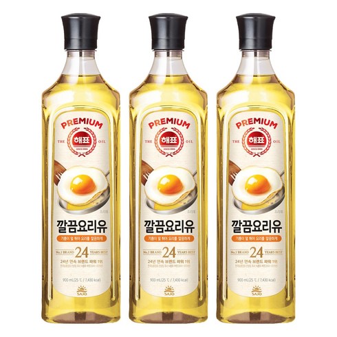 해표 깔끔 요리유, 3개, 900ml