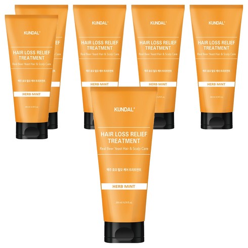 쿤달 맥주효모 탈모트리트먼트 허브민트향, 6개, 200ml