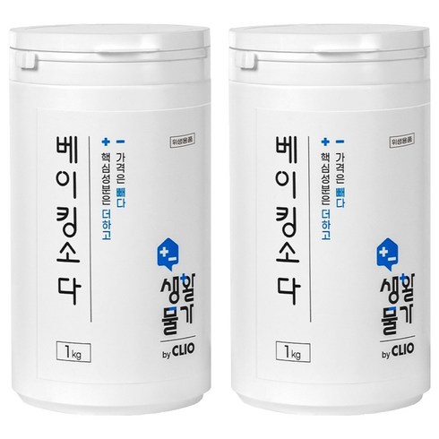 크리오 생활물가 베이킹소다 다목적 세정제, 1kg, 2개