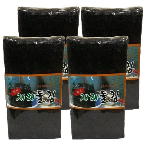 명화씨푸드 신안 돌김 100장, 300g, 4개