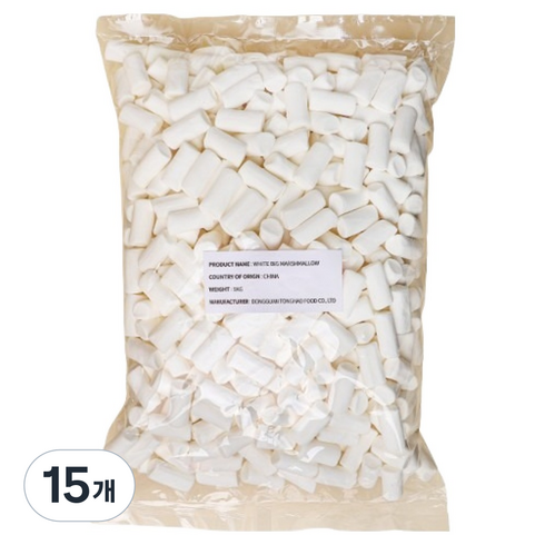 아트위드미 화이트 빅 마쉬멜로우 3 x 1.5 cm, 1kg, 15개